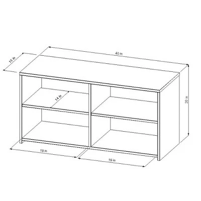 Storage TV Stand For TVs Up To 43" Black - Room Essentials™ 4 Storage TV Stand For TVs Up To 43" Black - Room Essentials™ - Image 4