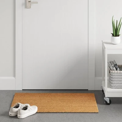 1'11x2'11" Solid Doormat Beige - Room Essentials™ 2 1'11x2'11" Solid Doormat Beige - Room Essentials™ - Image 2