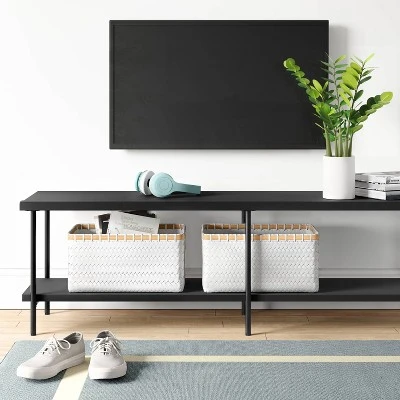 Wood And Metal TV Stand For TVs Up To 60" - Room Essentials™ 1 Wood And Metal TV Stand For TVs Up To 60" - Room Essentials™