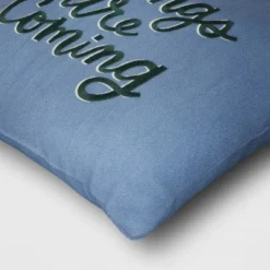 'Better Things Are Coming' Embroidered Cotton Square Throw Pillow Blue - Room Essentials™ -Room Essentials Shop GUEST 53355f85 8067 4983 8b7a 881c2963097a