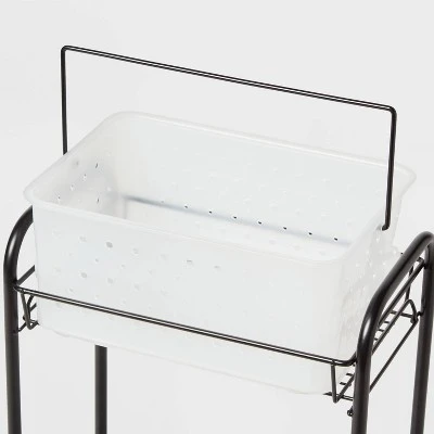Bathroom Storage Cart Black - Room Essentials™ 3 Bathroom Storage Cart Black - Room Essentials™ - Image 3