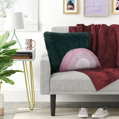 Faux Fur Throw Pillow - Room Essentials™ 1 Faux Fur Throw Pillow - Room Essentials™