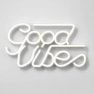 Neon Wall Sign White - Room Essentials™ 1 Neon Wall Sign White - Room Essentials™