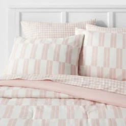 Dash Stripe Printed Microfiber Reversible Comforter & Sheets Set Ivory/Light Pink - Room Essentials™ 13 Dash Stripe Printed Microfiber Reversible Comforter & Sheets Set Ivory/Light Pink - Room Essentials™ -Room Essentials Shop GUEST ac0a9151 59d8 4418 8479 375cfa7c9efe