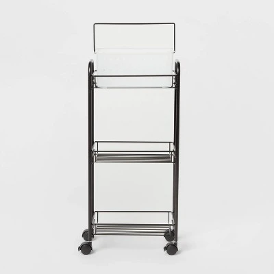 Bathroom Storage Cart Black - Room Essentials™ 2 Bathroom Storage Cart Black - Room Essentials™ - Image 2
