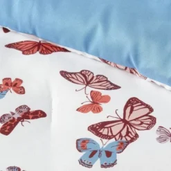 Butterfly Print Microfiber Decorative Bed Set With Throw Blue/Red/White - Room Essentials™ 9 Butterfly Print Microfiber Decorative Bed Set With Throw Blue/Red/White - Room Essentials™ -Room Essentials Shop GUEST e5e4b6cc 1806 41ef 8aa1 1eb079de34ef
