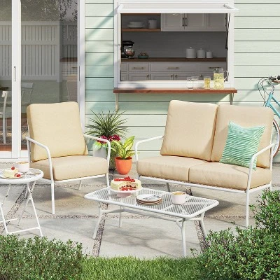 Metal Mesh Coffee Table - White - Room Essentials™ 1 Metal Mesh Coffee Table - White - Room Essentials™